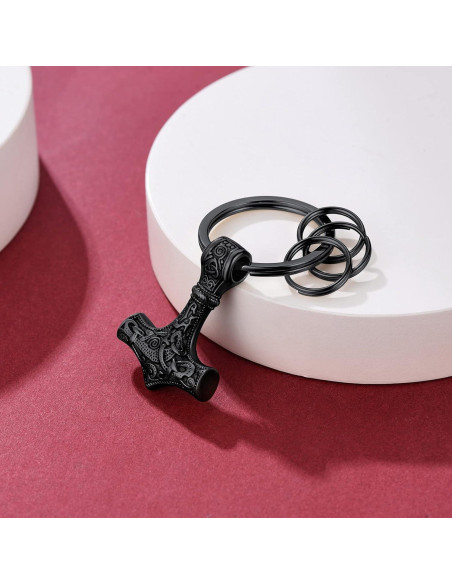 Llave de Thor Mjolnir FaithHeart para hombres, llavero acero inoxidable Llave de Thor Mjolnir FaithHeart para hombres, llavero acero inoxidable