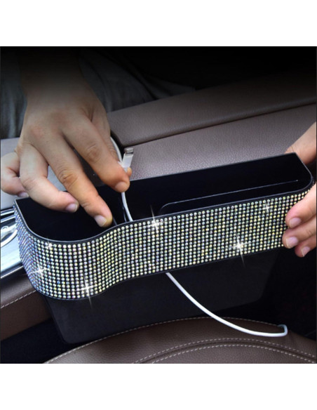 Organizador de Asiento de Coche Bling Bling - 2 Piezas con Cristales Organizador de Asiento de Coche Bling Bling - 2 Piezas con Cristales