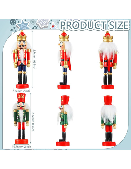 Adorno Cascanueces Navidad Aoriher 12 Piezas 13cm Madera Adorno Cascanueces Navidad Aoriher 12 Piezas 13cm Madera