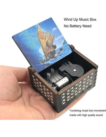 Caja de Música de Cuerda Pursuestar - Moana Cuán Lejos Iré Caja de Música de Cuerda Pursuestar - Moana Cuán Lejos Iré