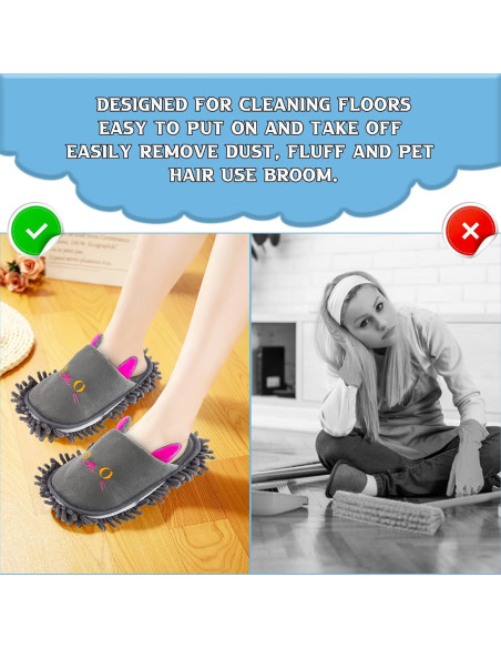 Zapatillas Mop Antideslizantes Frjjthchy Gris Oscuro 26 cm Zapatillas Mop Antideslizantes Frjjthchy Gris Oscuro 26 cm