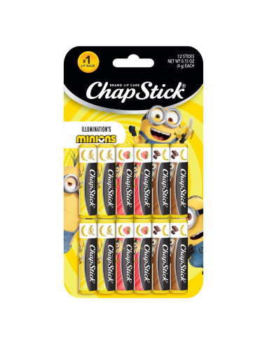 Bálsamo Labial ChapStick Minions Variedad Plátano 12 Bastones