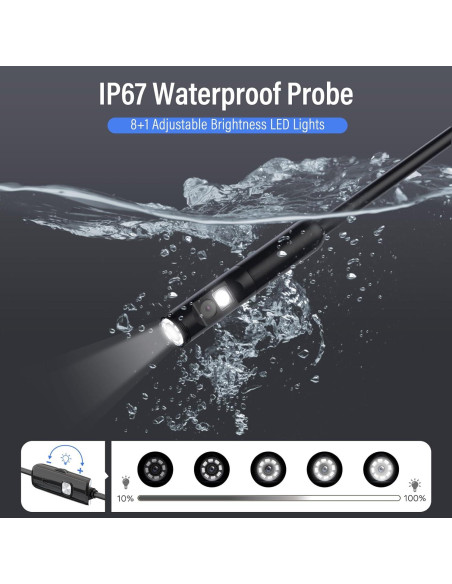Endoscopio Borescope BlueFire 3.5m IP67 con 9 LED Ajustables Endoscopio Borescope BlueFire 3.5m IP67 con 9 LED Ajustables