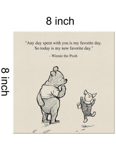 Cuadro Decorativo Winnie the Pooh 20x20 cm Lienzo Dolimifa 2