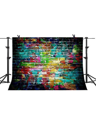 Fondo de Fotografía Graffiti Pared Ladrillo 2.13x1.52m Art Studio