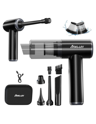 Aspiradora de Mano Aokway Sin Cable 15000PA 4 en 1 Negra
