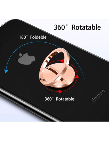 Soporte de Anillo Magnético Tomorotec Oro Rosa para Teléfono