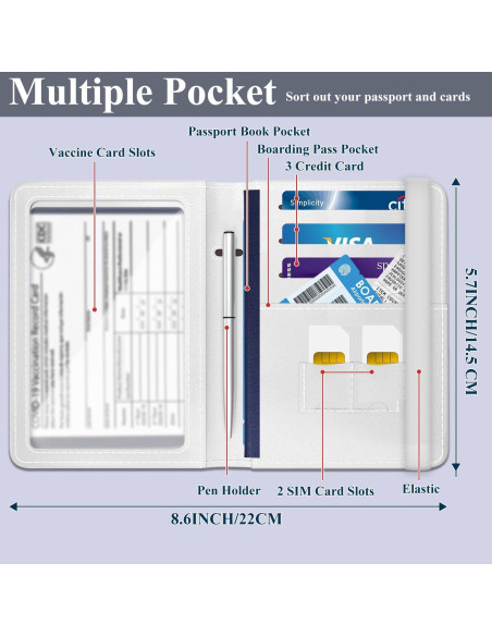 Portapasaportes de Cuero Premium RFID ATJFKIXL Puntos Rosados Portapasaportes de Cuero Premium RFID ATJFKIXL Puntos Rosados
