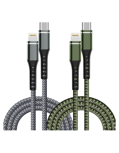 Cable USB C a Lightning DFLASH 0.91 m 2 Pack Carga Rápida