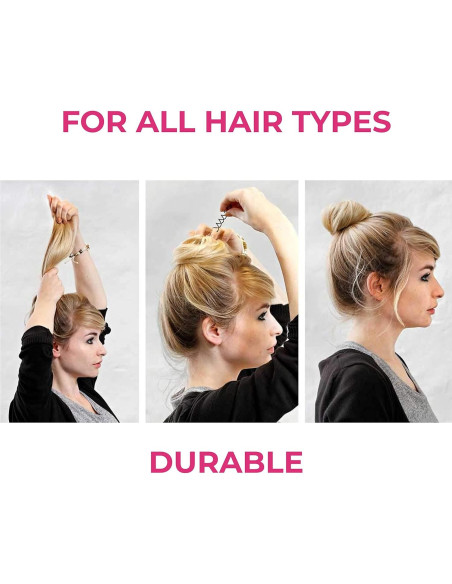 Pasadores Espirales para Cabello HAWWWY Marrón - Pack de 4 Pasadores Espirales para Cabello HAWWWY Marrón - Pack de 4