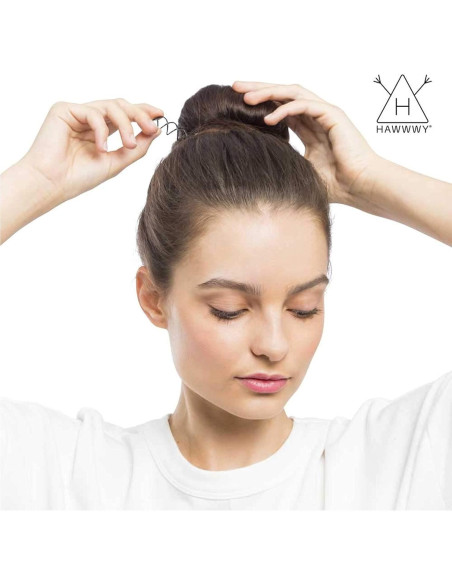 Pasadores Espirales para Cabello HAWWWY Marrón - Pack de 4 Pasadores Espirales para Cabello HAWWWY Marrón - Pack de 4