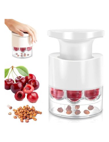 Deshuesadora de Cerezas 7-en-1 Blanco - Herramienta Multifuncional