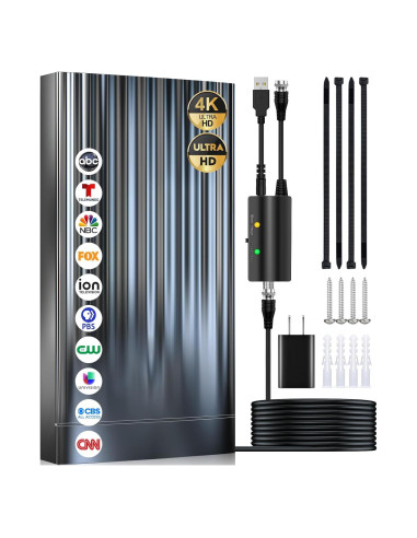 Antena de TV Interior Ophirs 2025 Amplificada 3200+ Millas