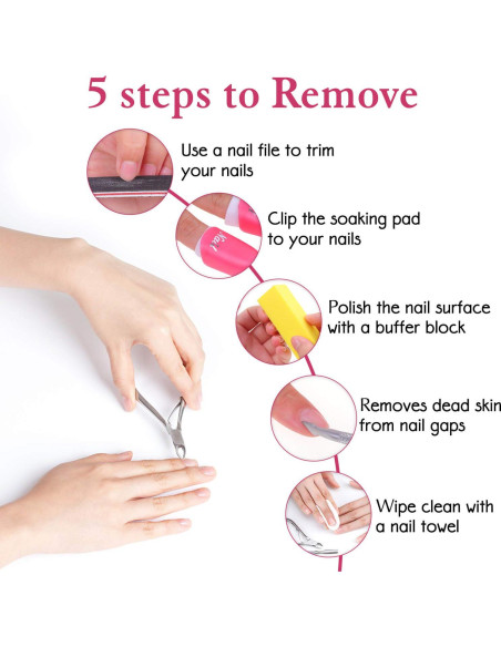 Kit Removedor de Esmalte en Gel Anezus 1045pcs con Clips y Herramientas Kit Removedor de Esmalte en Gel Anezus 1045pcs con Clips y Herramientas