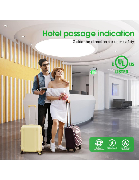 Señal de Salida Iluminada LED Verde SiTiSFi Doble Cara 2 Paquete Señal de Salida Iluminada LED Verde SiTiSFi Doble Cara 2 Paquete