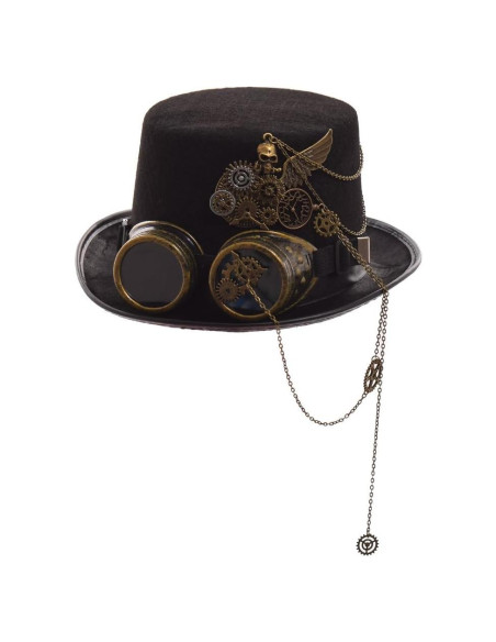 Sombrero de Copa Steampunk GRACEART con Gafas Removibles Sombrero de Copa Steampunk GRACEART con Gafas Removibles