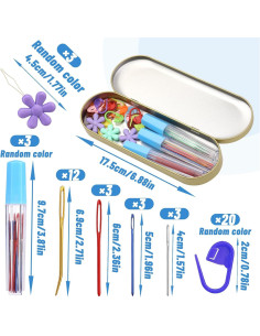 Juego de Agujas de Hilo UzecPk 48pcs con Marcadores y Caja 2