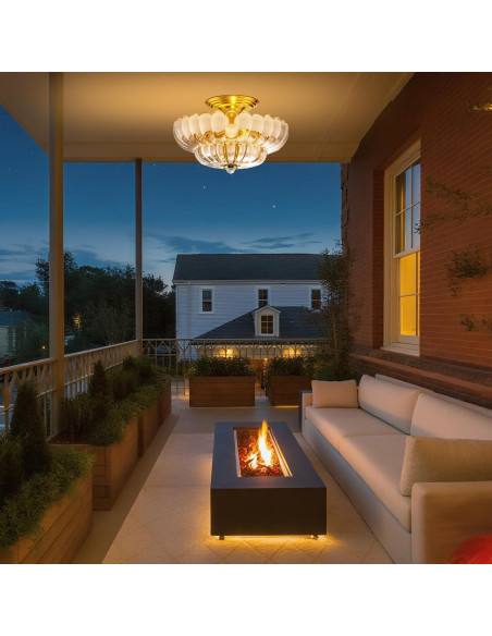 Luz de Techo Exterior con Sensor de Movimiento LMINGHON 30.48 cm Luz de Techo Exterior con Sensor de Movimiento LMINGHON 30.48 cm