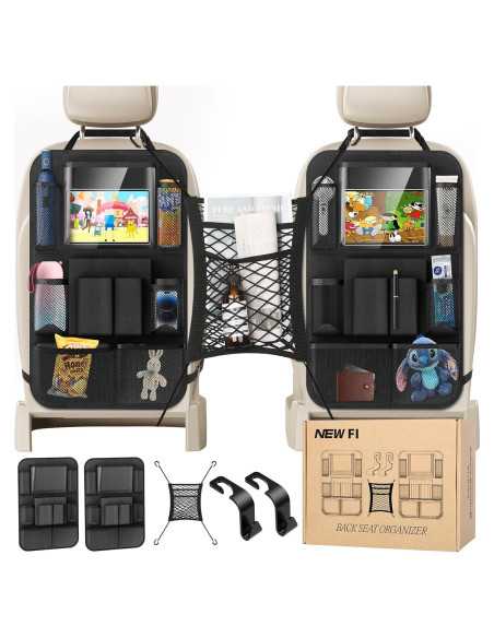 Organizador de Asiento Trasero New Fi - 20 Bolsillos, Negro Organizador de Asiento Trasero New Fi - 20 Bolsillos, Negro