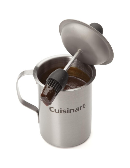 Juego de Olla para Salsa y Brocha Cuisinart 0.47L Acero Inoxidable Juego de Olla para Salsa y Brocha Cuisinart 0.47L Acero Inoxidable