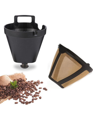 Soporte de Filtro y Filtro Dorado para Cafetera Ninja 12 Tazas