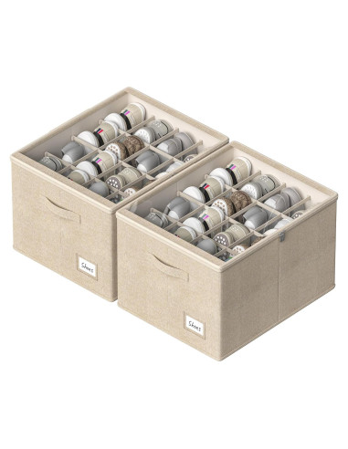 Organizador de Zapatos CYhom 2 Piezas Beige 50x40x32cm