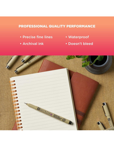 Set de Plumas Sakura Pigma Micron 05 - 8 Colores para Arte