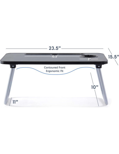 Mesa de bandeja para cama Nestl, portátil y ajustable, 39.37x59.69cm