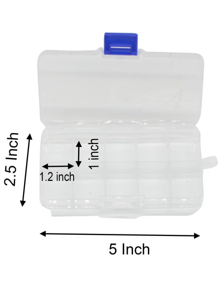 Organizador de Joyería Yansanido 4 Pcs 10 Rejillas Transparente Organizador de Joyería Yansanido 4 Pcs 10 Rejillas Transparente
