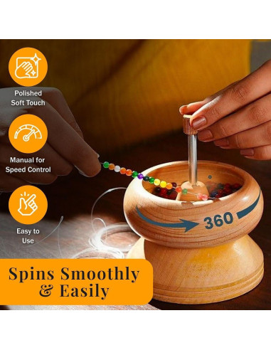 Spinner de cuentas de arcilla SHOP LC con aguja y alambre 3m