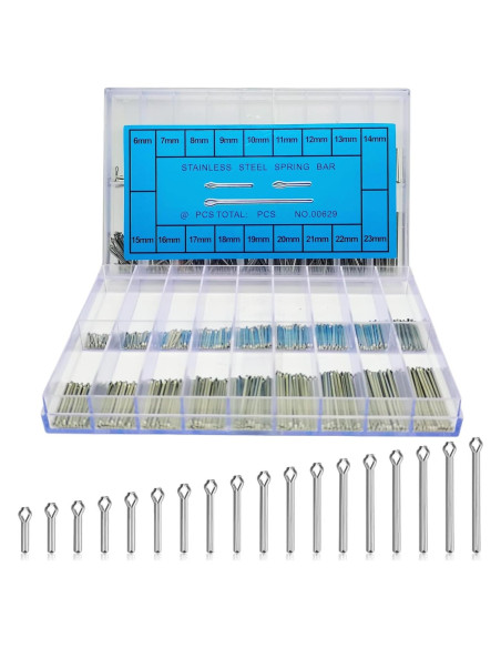 Kit 360 Pasadores de Enlace Acero Inoxidable para Reloj 6-23mm Kit 360 Pasadores de Enlace Acero Inoxidable para Reloj 6-23mm