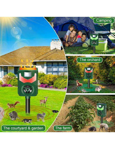 Repelente Solar Ultrasonido para Animales Shenzhen Visson Repelente Solar Ultrasonido para Animales Shenzhen Visson