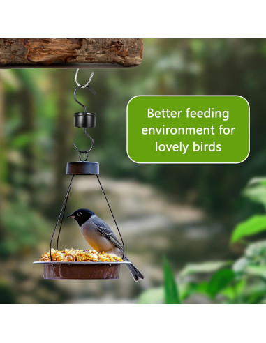 Ganchos en S Grevosea para colgar comederos de aves - 2 unidades