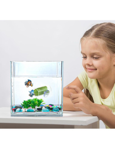 Túnel de Tubo para Peces Betta NANEEZOO con Ventosa 7.8cm