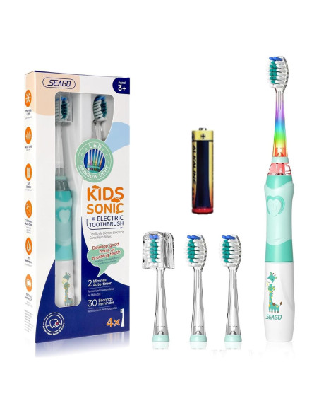 Cepillo de Dientes Eléctrico para Niños Seago Verde Lima Cepillo de Dientes Eléctrico para Niños Seago Verde Lima