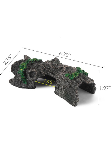 Decoración Acuario IBWell Tronco Falso Resina 16x5cm