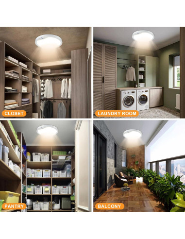 Paquete de 2 luces de techo LED GOZIG 23 cm con sensor 3000K