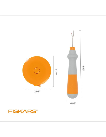 Juego de Desbarbador y Cinta Métrica Fiskars 1.5 m Juego de Desbarbador y Cinta Métrica Fiskars 1.5 m