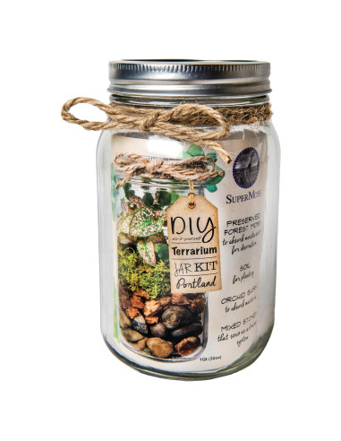 Kit de Terrario DIY SuperMoss Portland - Tarro de Mason 0.81 kg