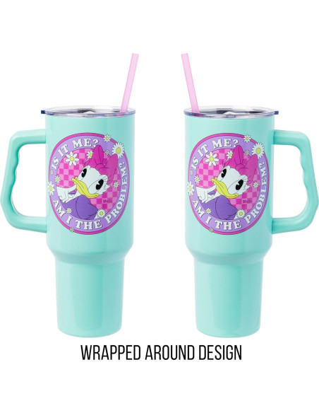 Taza Acero Inoxidable Silver Buffalo Daisy Duck 40oz con Asa Taza Acero Inoxidable Silver Buffalo Daisy Duck 40oz con Asa