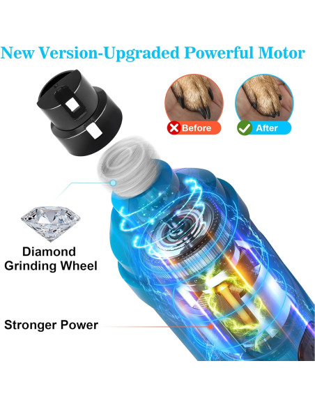 Molinillo de Uñas Eléctrico Bousnic con 2 Luces LED - Silencioso y Potente Molinillo de Uñas Eléctrico Bousnic con 2 Luces LED - Silencioso y Potente