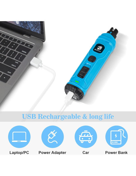 Molinillo de Uñas Eléctrico Bousnic con 2 Luces LED - Silencioso y Potente Molinillo de Uñas Eléctrico Bousnic con 2 Luces LED - Silencioso y Potente