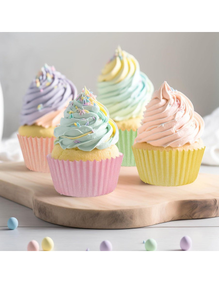 Forros de Cupcake Desechables Whaline 300 Pcs Colores Pastel Forros de Cupcake Desechables Whaline 300 Pcs Colores Pastel