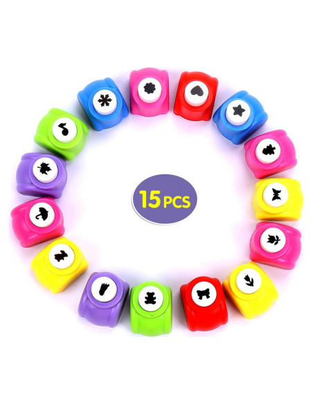 Set de 15 Perforadoras de Papel Flantor Mini para Manualidades Set de 15 Perforadoras de Papel Flantor Mini para Manualidades
