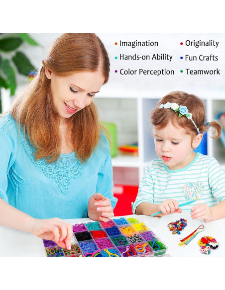 Kit de Recarga de Bandas de Goma Inscraft 11000 Piezas 28 Colores Kit de Recarga de Bandas de Goma Inscraft 11000 Piezas 28 Colores