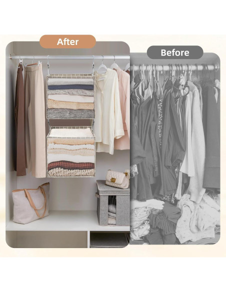 Organizador de Closet Colgante 2 Estantes Storage Maniac Organizador de Closet Colgante 2 Estantes Storage Maniac