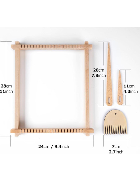 Kit de telar de tejido Lemonfilter 22.86x27.94 cm para principiantes Kit de telar de tejido Lemonfilter 22.86x27.94 cm para principiantes