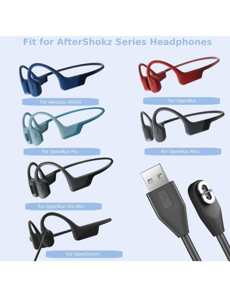 Cable de Carga Magnético Shokz para Auriculares - 2 Unidades, 1.01m Cable de Carga Magnético Shokz para Auriculares - 2 Unidades, 1.01m
