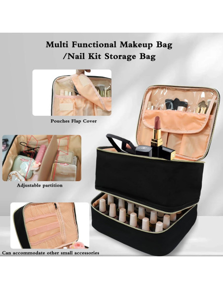 Bolsa Organizadora de Esmalte de Uñas LIVEBAY - Capacidad 30 Botellas Bolsa Organizadora de Esmalte de Uñas LIVEBAY - Capacidad 30 Botellas