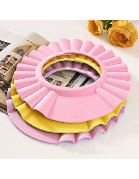 Gorro de Baño para Bebés Rosa EVA Ajustable 40-55cm Gorro de Baño para Bebés Rosa EVA Ajustable 40-55cm